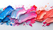 Bold Brushstrokes: Unleashing Creativity and Artistry with Thick Paint Spatters on White Background