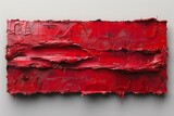 Fototapeta  - A painting of red paint on a white wall, AI