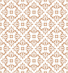 Wall Mural - Vector beautiful damask pattern. Royal pattern with floral ornament. Seamless wallpaper with a damask pattern.