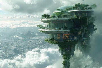 Wall Mural - Green city of the future harmony professional photography