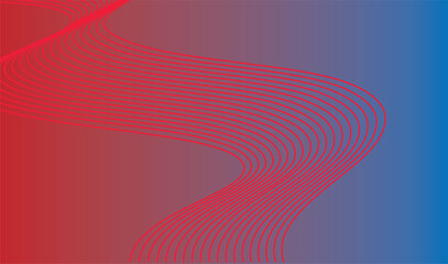 Poster - abstract background with lines Futuristic technology and science theme background. thin wavy pale blue lines. Subtle pattern.