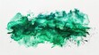 Abstract Emerald Green Watercolor Brush Stroke