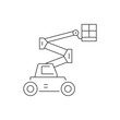 Articulating boom lift line icon