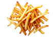 French fries isolated on transparent background