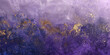 Cosmic Purple Haze with Gold Flecks Abstract Painting - Dreamy Space-Inspired Art for Mystical Interior Design