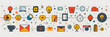 © SnapShop - Vector illustration of thin line icons for business,Set of trend flat, line icon set. vector collection.
