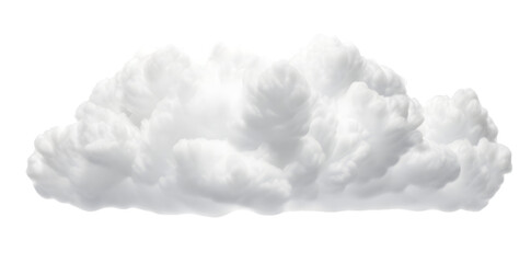 white soft cloud isolated on transparent background