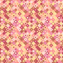 Poster - Circle mosaic pattern background design - abstract seamless vector illustration