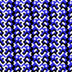Poster - Random seamless geometric threetone pattern background - repetitive vector graphic design
