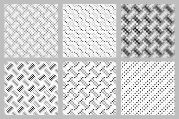 Poster - Geometrical  circle pattern background design set - abstract vector graphic