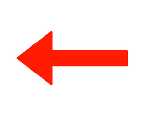 Wall Mural - left red arrow icon