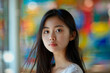 collage student portrait photography blurred background bright colours