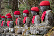 Old buddhist stone statues at Kanmangafuchi Abyss, Nikko, Tochigi Prefecture, Japan
