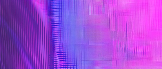 Poster - Data transfer technology concept wallpaper texture background banner illustration - Abstract futuristic backdrop webdesign with blue pink purple grid mesh pattern, neon lines