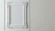 white frame in a wall