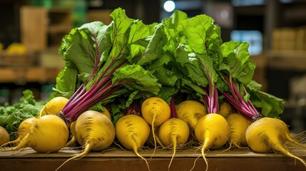 Poster - market yellow beets