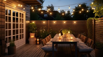 Poster - outdoor festoon lights