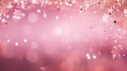 Wall Mural - scattered pink background with stars