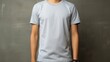 © vectorwin - wearing blank gray t shirt