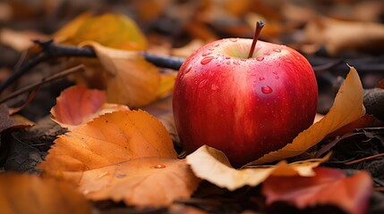 red leaf apple fruit