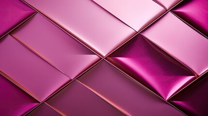 Canvas Print - angles pink metallic background