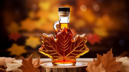 Wall Mural - Generative AI nteractive online guide explaining the health benefits of pure maple syrup