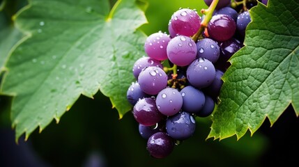 Canvas Print - close summer grape background