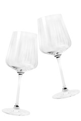 Poster - Clinking wineglasses  isolated