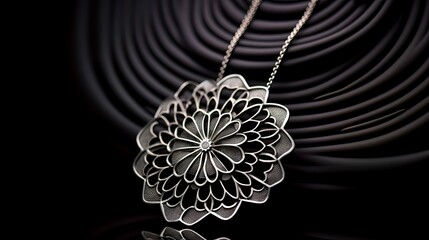 Canvas Print - necklace silver jewellery