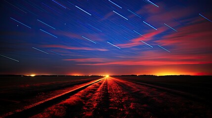 Poster - motion jet light trails