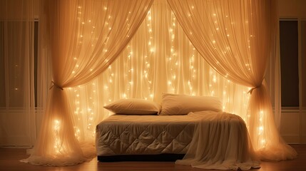 Wall Mural - fairy curtain lights