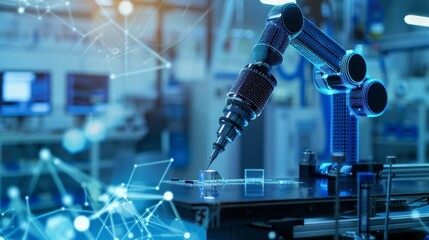 Poster - Close Up of Microscope and Machine