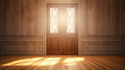 Canvas Print - room light door