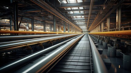 Wall Mural - machinery factory conveyor belt