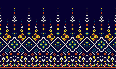 Geometric ethnic pattern seamless design for background or wallpaper.