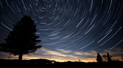 Wall Mural - sky star and moon