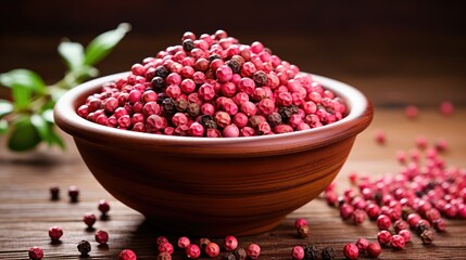 Poster - culinary peppercorns pink pepper