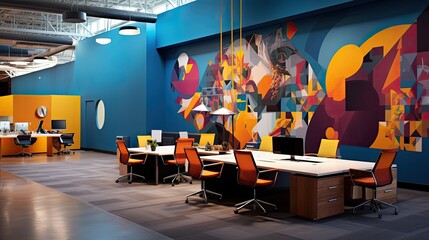 Wall Mural - ergonomic interior office design