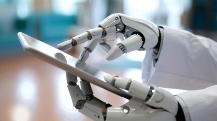 Poster - Robot Holding Tablet for Analysis