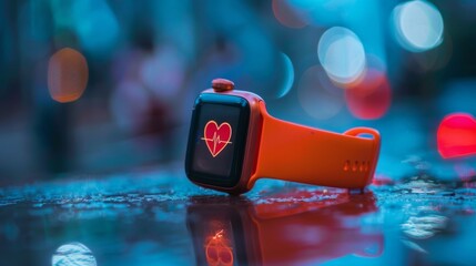 Poster - Smart Watch With Heart Symbol
