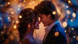 Dreamy Wedding Bliss: Celestial Theme and Fairy Lights, generative ai