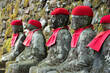 Ancient buddhist Jizo statues at the Kanmangafuchi Abyss, Nikko, Tochigi Prefecture, Japan