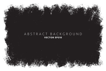 Poster - Vector hand drawn big painted stain. Monochrome stroke background. Artistic backdrop. One color textured spot rectangular shape.