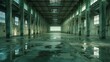 The ghostly silence of an abandoned electronics factory, its empty floor a testament to obsolescence