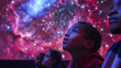 Children Mesmerized by Cosmic Light Display in Planetarium