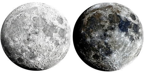 set of moon isolated on transparent background