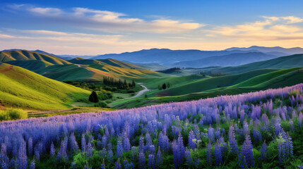 Wall Mural - field of flowers.