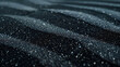 Shiny black crumpled fabric texture ,Black sand waves as background ,Raw sand texture on clear backdrop, Black and white grainy dot grime design