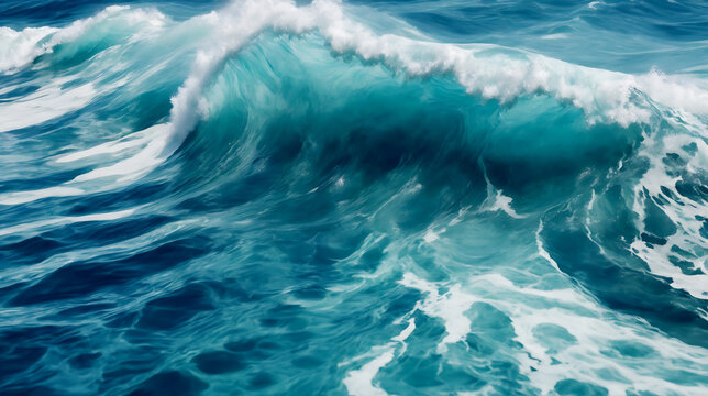 Abstract water ocean wave, blue, aqua, teal texture. Blue and white water wave web banner Graphic Resource as background for ocean wave abstract. Backdrop for copy space text