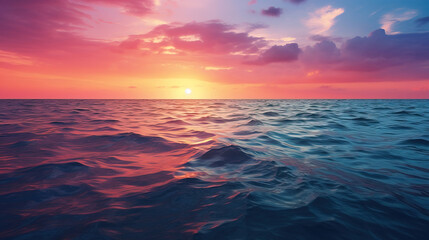 Wall Mural - sunset over the sea.